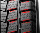 Зазубренные кромки канавок шины Hankook Winter RW06