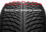 Вогнутый профиль шины Michelin Pilot Alpin 5