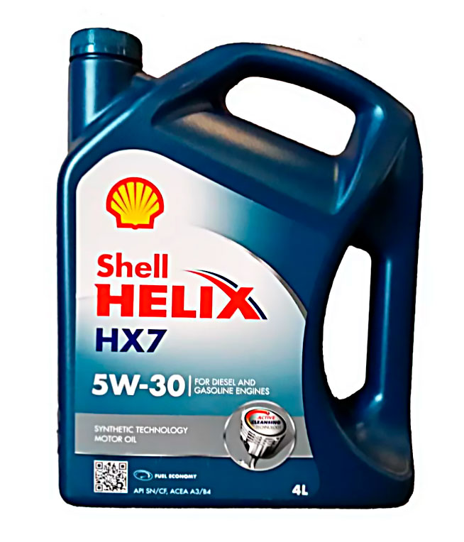 Масло моторное SHELL Helix HX7 5W30 4л
