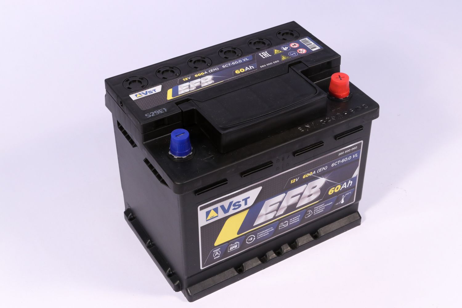 Аккумулятор VST EFB 60A/ч 12V 600А (242x175х190) обрат. п.