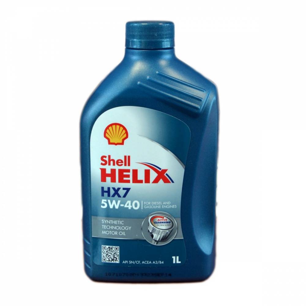 Масло моторное SHELL Helix HX7 5W40 1л