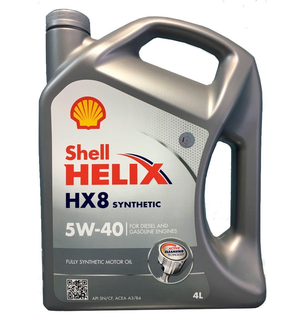 Масло моторное SHELL Helix HX8 Synthetic 5W40 4л